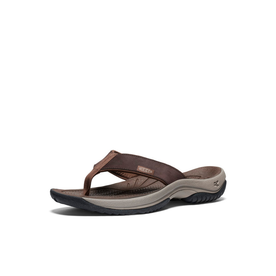Men's Kona Leather Flip-Flop | Java/Dark Earth - Image 3