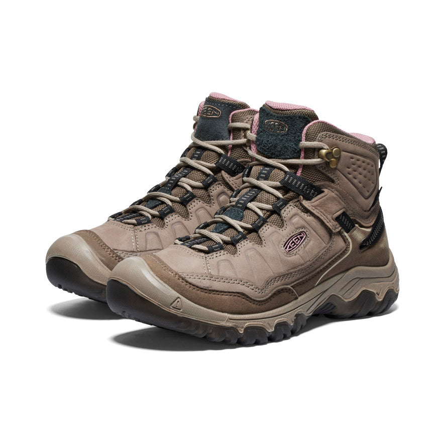 Women's Targhee IV Wide Waterproof Hiking Boot | Brindle/Nostalgia Rose - Image 2