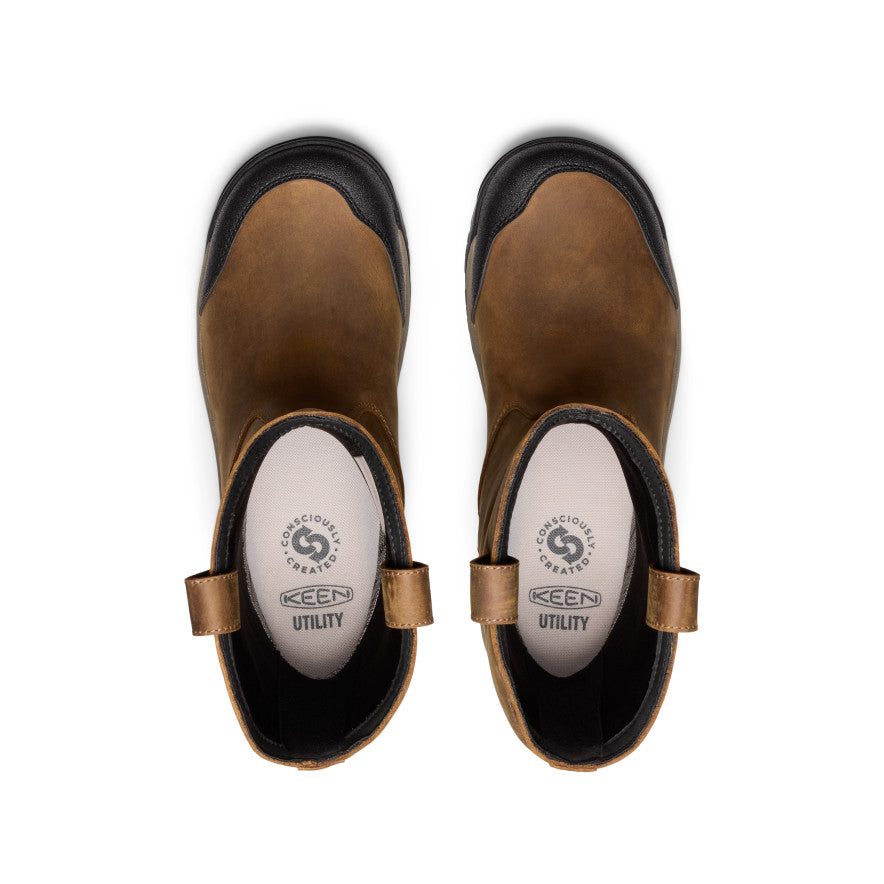 Men's Evanston Pull-On Waterproof Boot (Soft Toe) | Bison/Black - Image 4