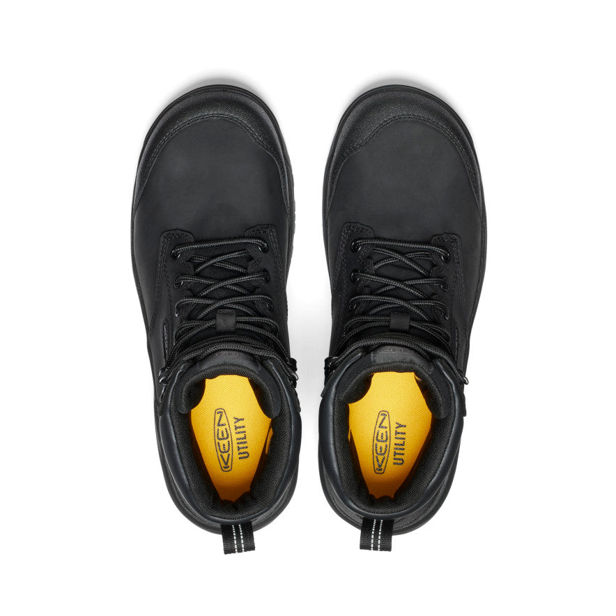 Men's Evanston 6 Waterproof Boot (Carbon Toe) | Black/Black - Image 4