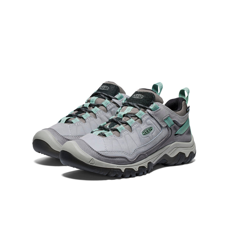 Women's Targhee IV Wide Waterproof Hiking Shoe | Alloy/Granite Green - Image 2