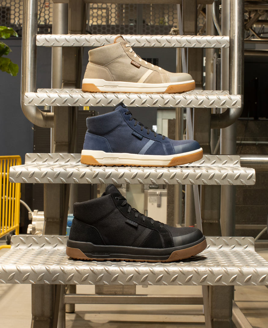 Men's Kenton Mid Work Shoe (Carbon Toe) | Naval Academy/Gum - Image 9