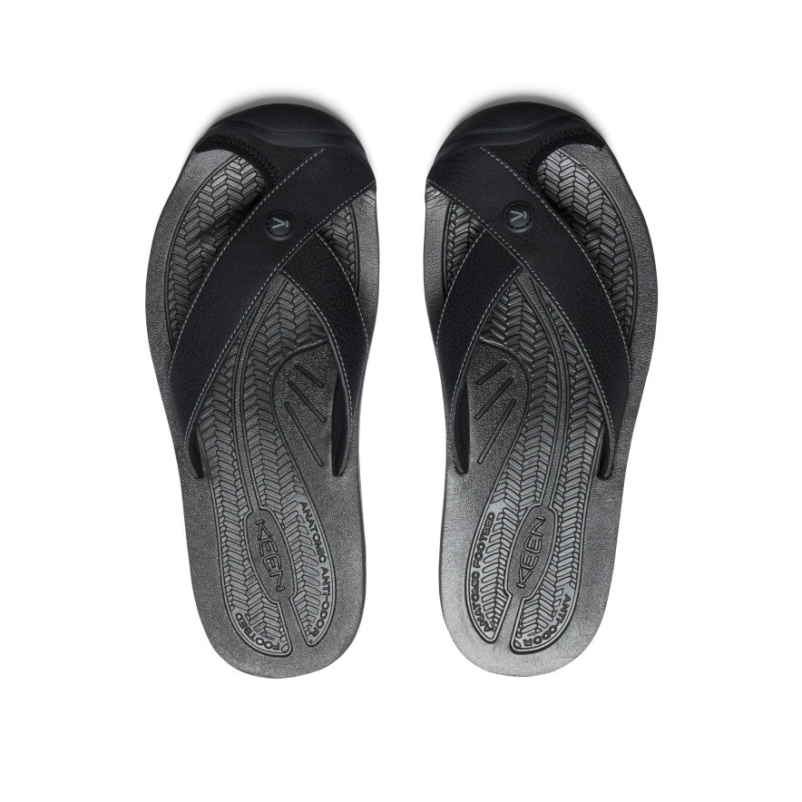 Men's Barbados Flip-Flop | Black/Steel Grey - Image 4