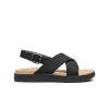 Women's Elle Luxe Cross Strap Sandal  |  Black/Black