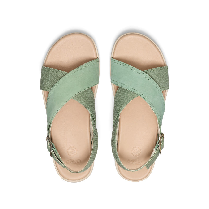 Women's Elle Luxe Cross Strap Sandal | Granite Green/Granite Green - Image 4